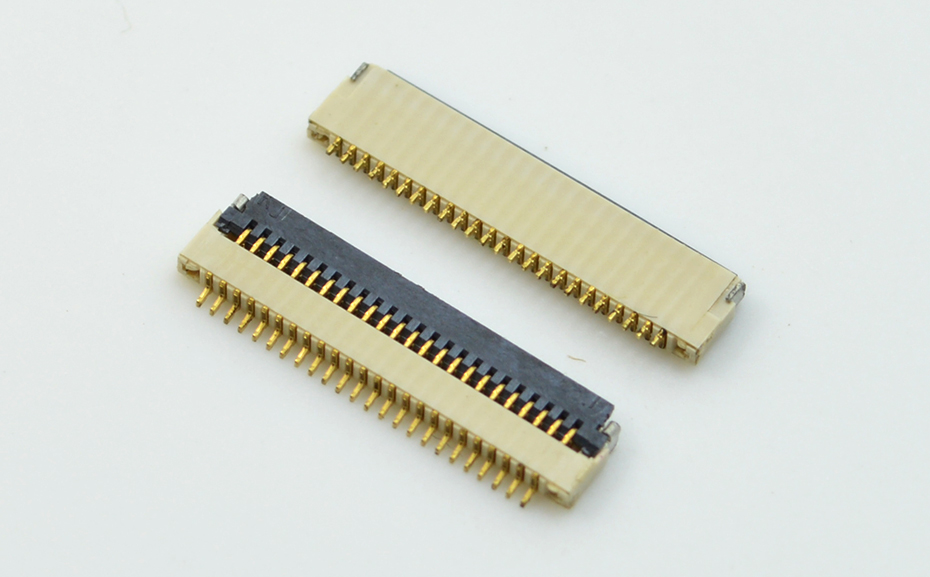 超薄蝌蚪窉成人精品视频 間距0.5mm-24PIN翻蓋 塑高H1.0mm FPC插座超薄,蝌蚪网站在线观看