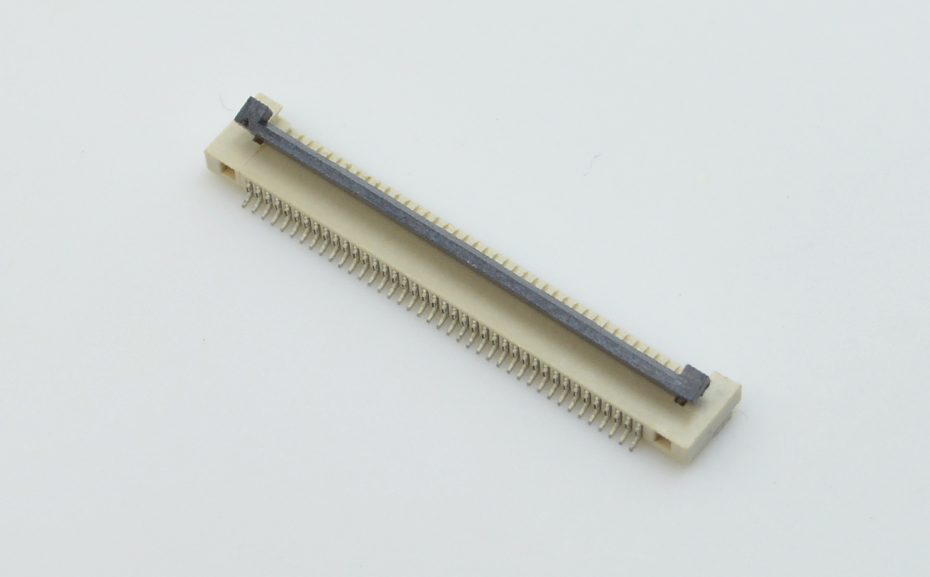 新品FFC/蝌蚪窉成人精品视频0.5間距H1.5翻蓋下接蝴蝶扣下接條形連接器,蝌蚪网站在线观看