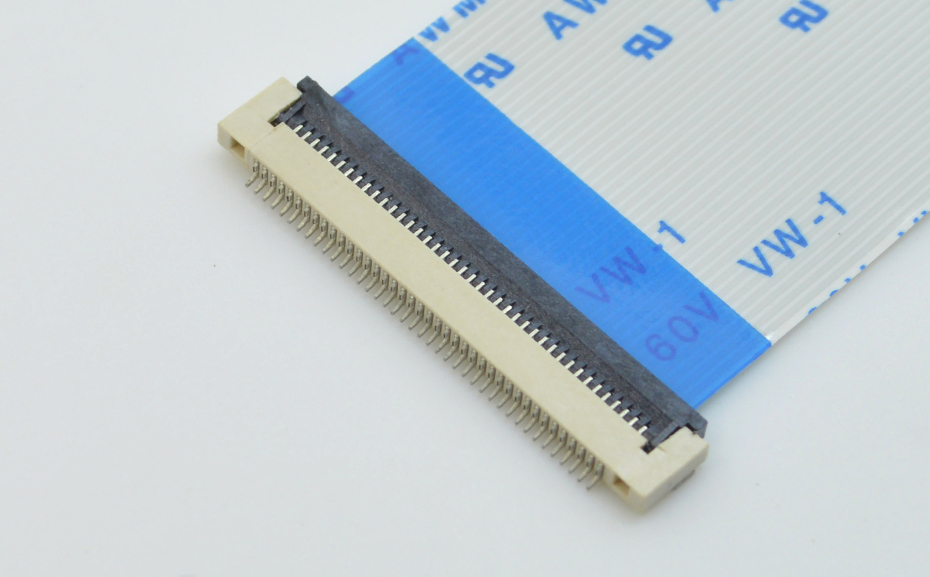 新品FFC/蝌蚪窉成人精品视频0.5間距H1.5翻蓋下接蝴蝶扣下接條形連接器,蝌蚪网站在线观看