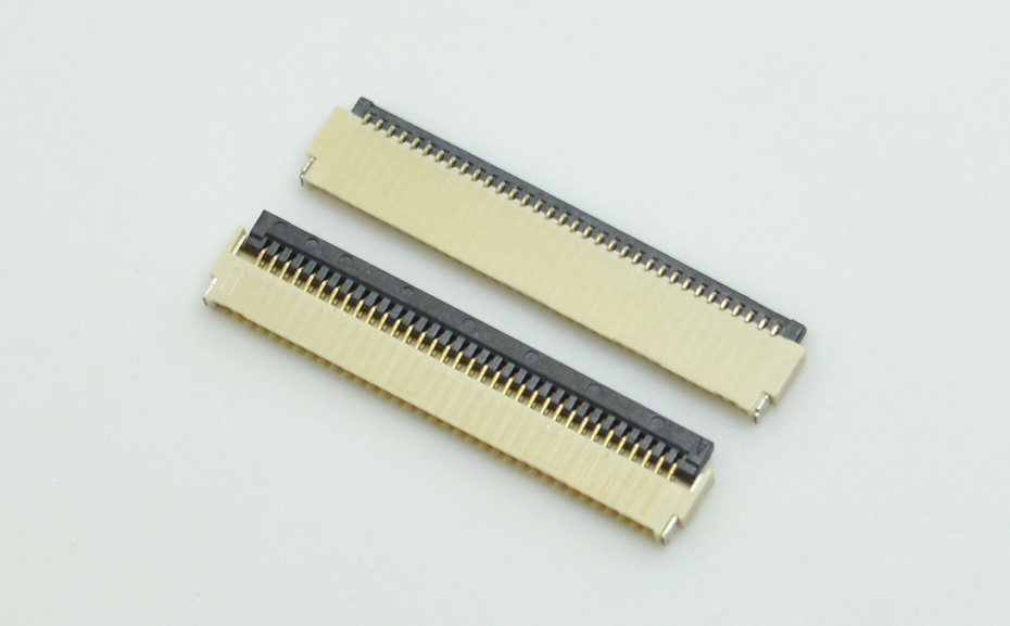 FPC後翻蓋0.5mm 40pFFC軟排線插件間距0.5mm40p前插後翻連接器,蝌蚪网站在线观看