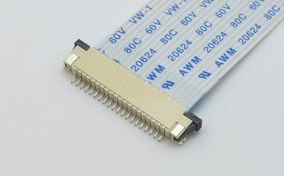 FPC/FFC連接器 0.5MM間距前插後翻 軟排線座翻蓋上接50P,蝌蚪网站在线观看