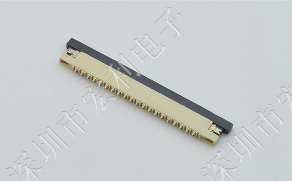 FPC插座，扁平軟排線插座連接器,FFC接插件1.0間距4P上接抽屜式