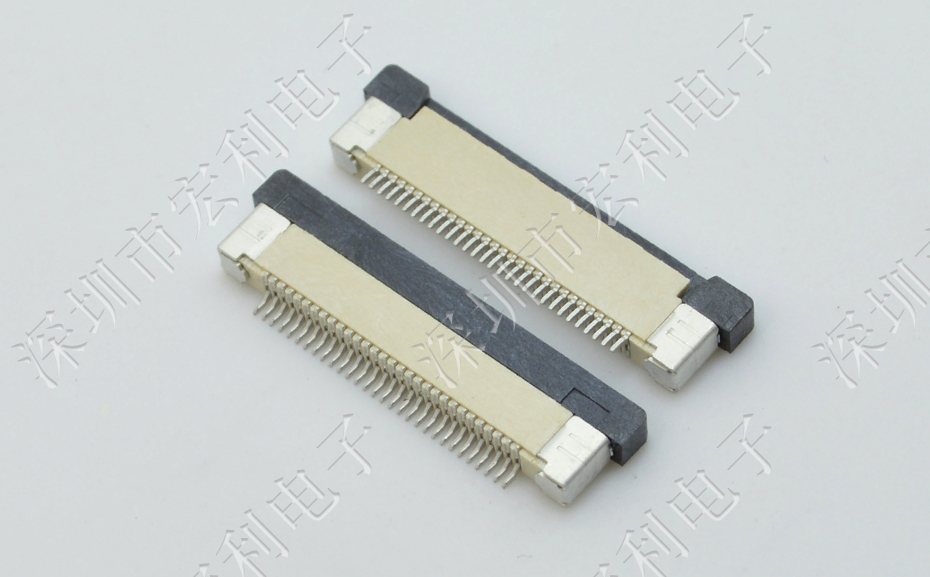 FFC/蝌蚪窉成人精品视频 軟排線插座 0.5mm間距-45P 下接拉鎖 45Pin 抽屜式