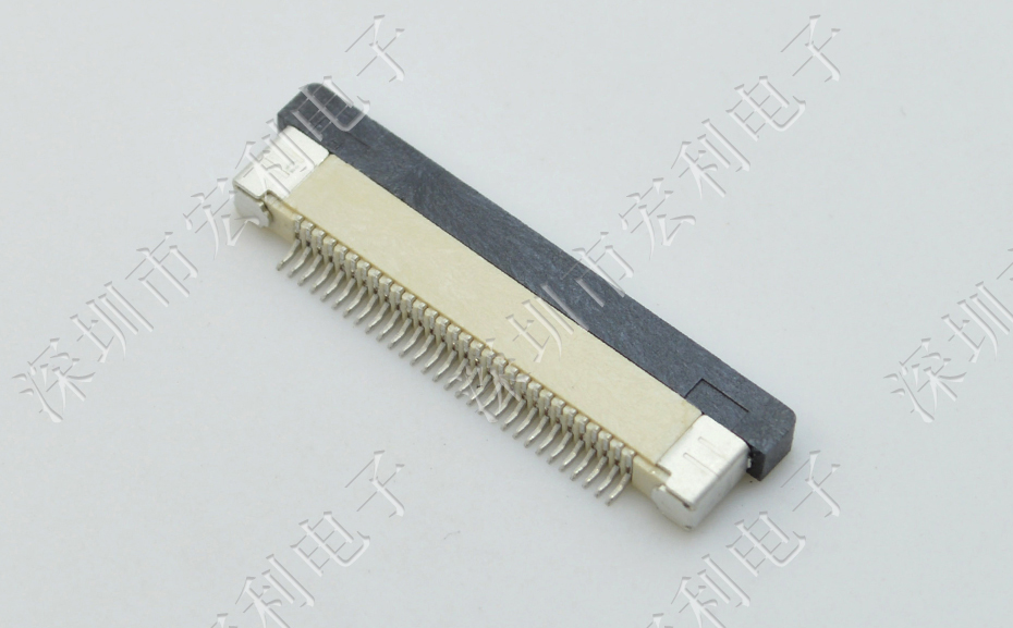 FFC/蝌蚪窉成人精品视频 軟排線插座 0.5mm間距-45P 下接拉鎖 45Pin 抽屜式