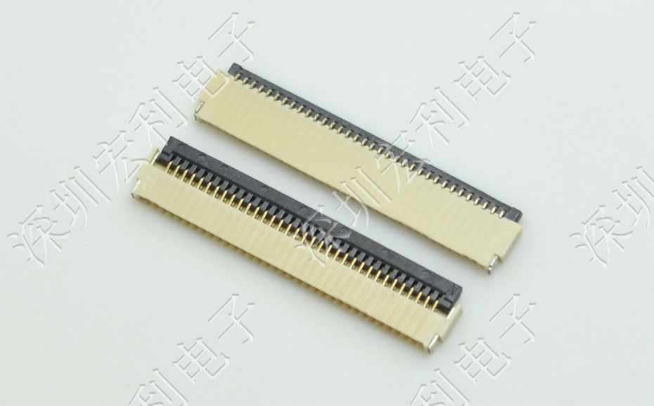 蝌蚪窉成人精品视频 軟排線扁平電纜插座 間距0.5mm 40P H1.0後鎖式臥貼片