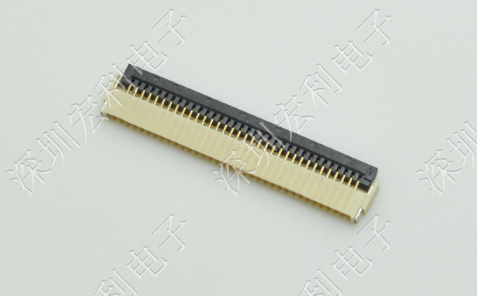 蝌蚪窉成人精品视频 軟排線扁平電纜插座 間距0.5mm 40P H1.0後鎖式臥貼片