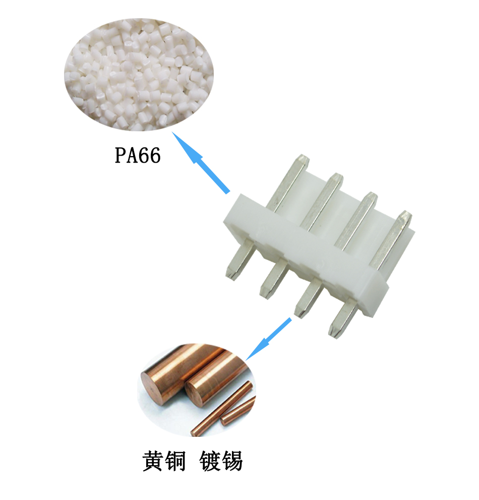 插件式直針 VH3.96-2p/3p/4P/5P/6P/8P連接器 公頭 腳距3.96mm,蝌蚪网站在线观看